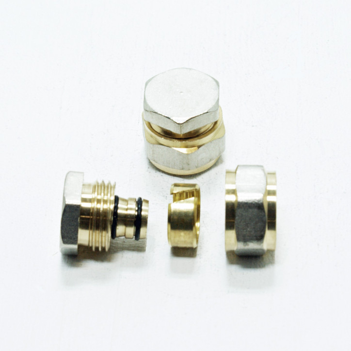 Mosadzný koncový uzáver na spojovacie rúry 20x2 mm