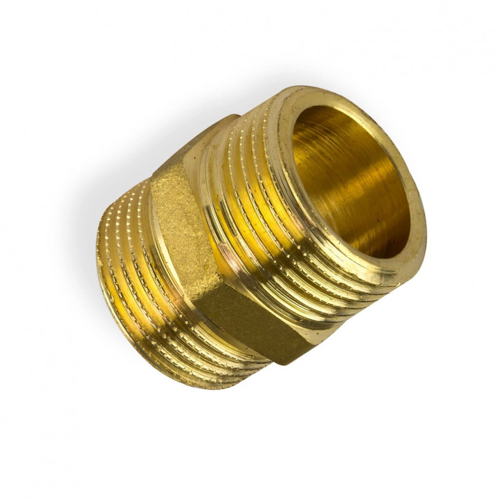 Mosadzná dvojitá závitová vsuvka 1 1/2" DN40 Mosadzná dvojitá závitová vsuvka 1 1/2" DN40