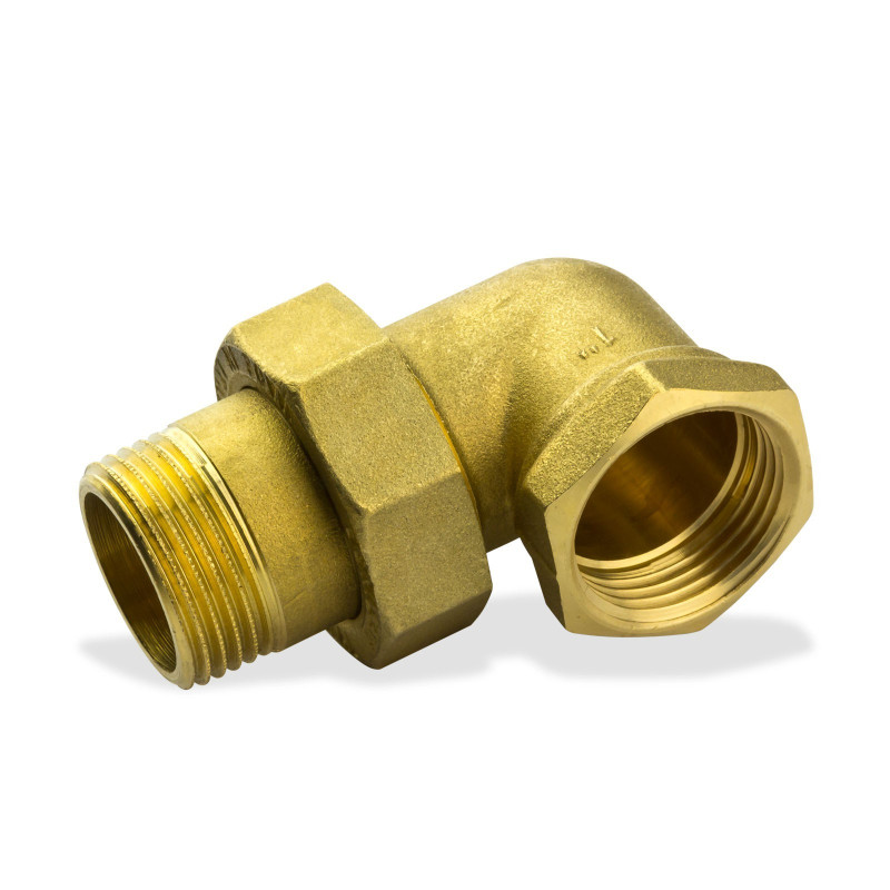 Mosadzné šróbenie uhlové 3/4" IG/AG DN20