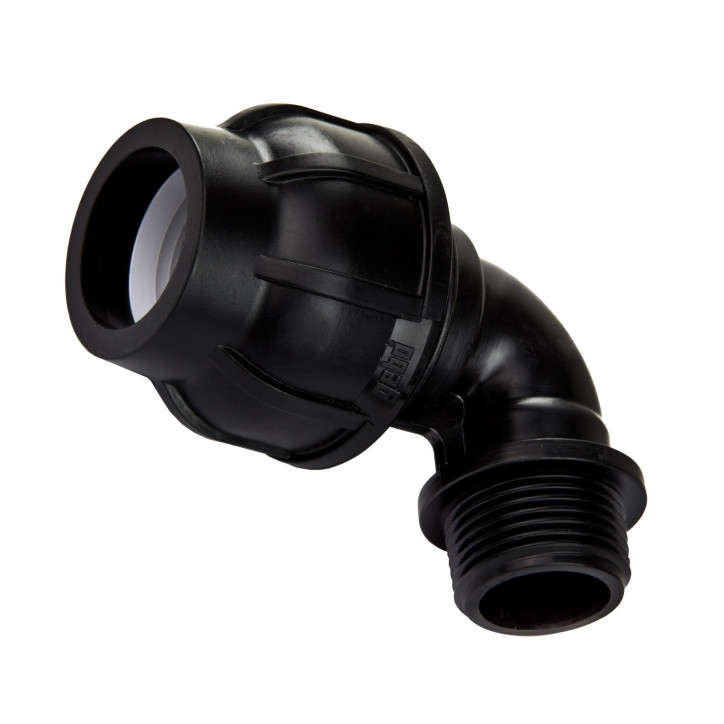 PE skrutková spojka uhlová 32 mm 1" AG