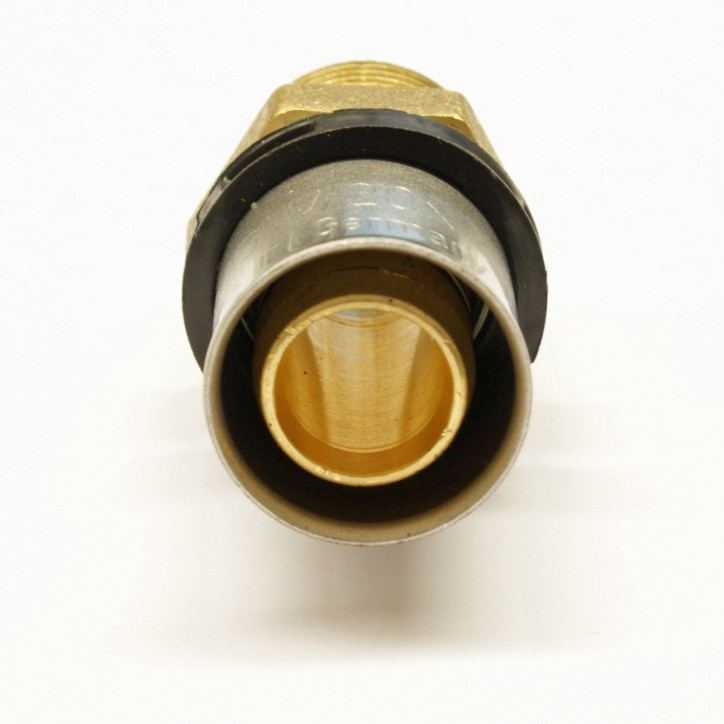 Mosadzná lisovacia prechodka 16x2 / 1/2" AG TH Mosadzná lisovacia prechodka 16x2 / 1/2" AG TH