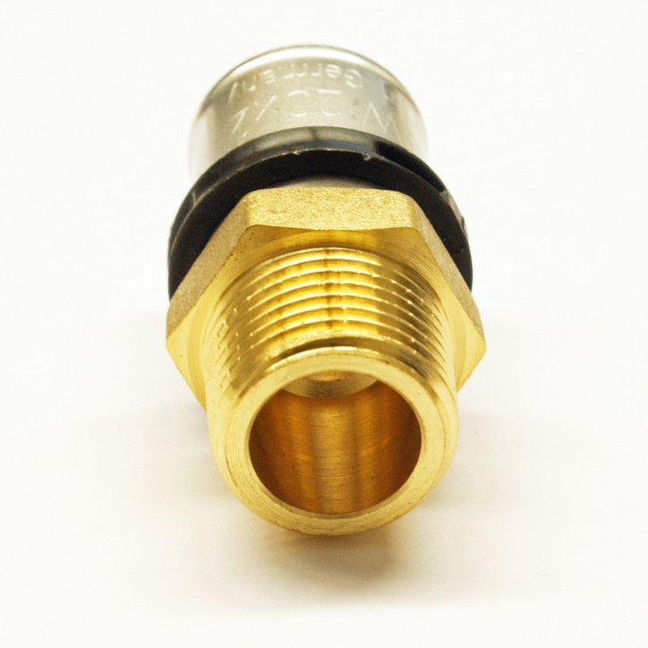 Mosadzná lisovacia prechodka 16x2 / 1/2" AG TH Mosadzná lisovacia prechodka 16x2 / 1/2" AG TH
