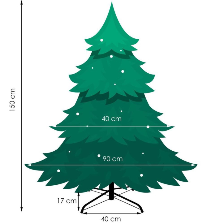 Vianočný stromček Smrek prírodný DELUXE 150 cm