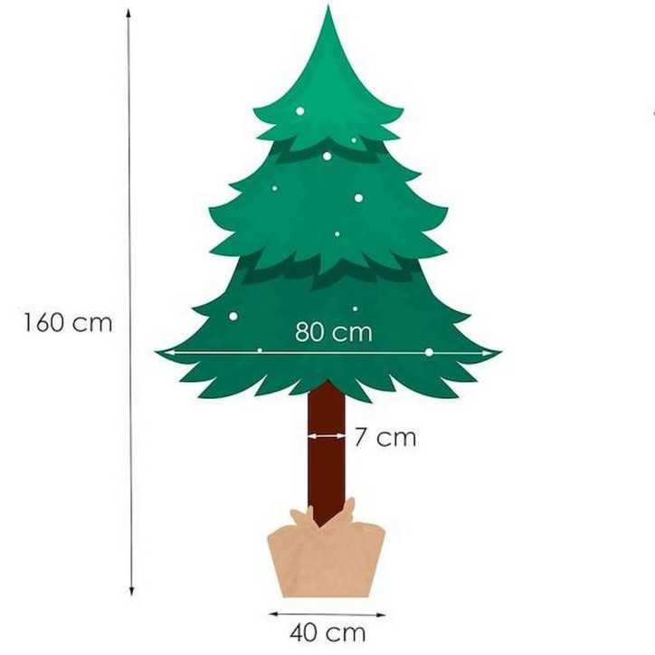 Vianočný stromček Borovica na kmienku 160 cm