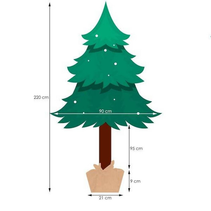 Vianočný stromček Borovica na kmienku 220 cm