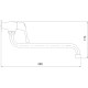 Umývadlová batéria nástenná na studenú vodu Titania Iris chróm 260 mm