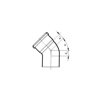 HT odpadové koleno 70/87° HTB