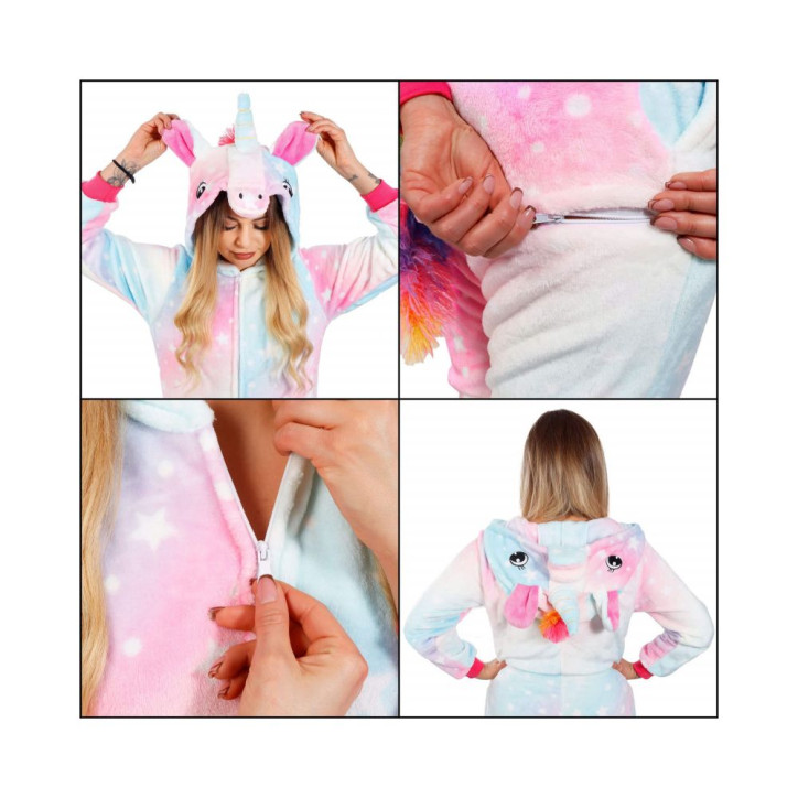 Pyžamo Kigurumi Jednorožec farebné, veľ. S PRINGOS