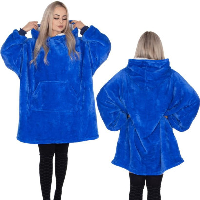 Mikinová deka Oversized tmavo modrá SPRINGOS