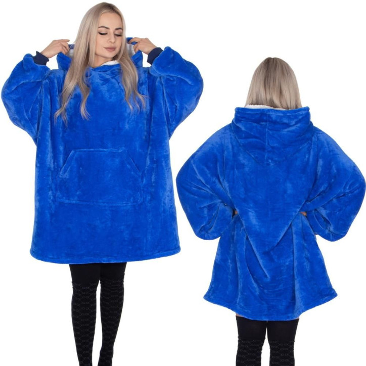 Mikinová deka Oversized tmavo modrá SPRINGOS