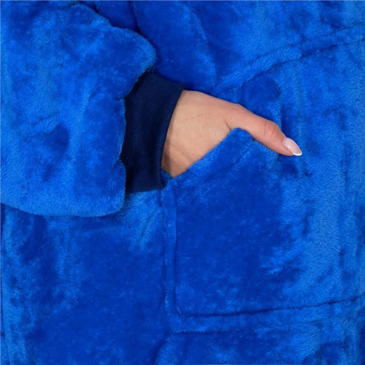 Mikinová deka Oversized tmavo modrá SPRINGOS