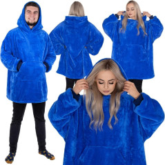 Mikinová deka Oversized tmavo modrá SPRINGOS