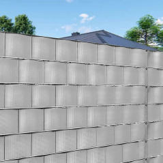 Tieniaca plotová páska 19cm x 35m, svetlo šedá SPRINGOS FN0002