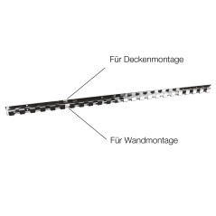MenaVET Lišta s háčikmi na zavesenie PVC pásu 984x30x32 mm