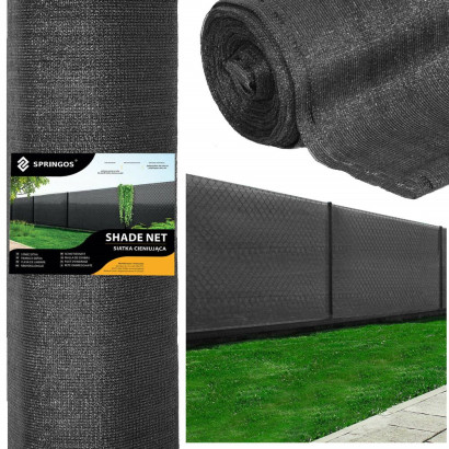 Tieniaca tkanina 120cm x 25m, 90% zatienenie, grafitová SPRINGOS SN0044