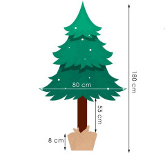 Vianočný stromček Jedľa na kmienku 90 cm