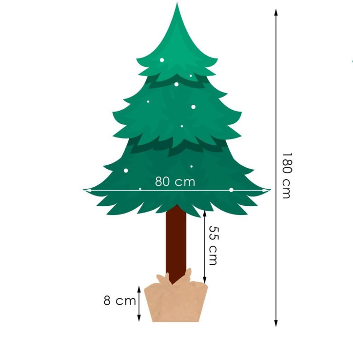 Vianočný stromček Jedľa na kmienku 90 cm