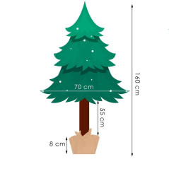 Vianočný stromček Smrek zasnežený na kmienku 160 cm