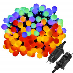 LED svetelná reťaz - 17,5m, 200LED, 8 funkcií, pamäť, IP44, multicolor
