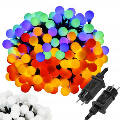 LED svetelná reťaz - 17,5m, 200LED, 8 funkcií, pamäť, IP44, multicolor