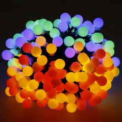 LED svetelná reťaz - 17,5m, 200LED, 8 funkcií, pamäť, IP44, multicolor