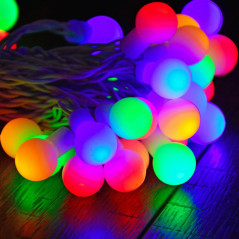 LED svetelná reťaz - 17,5m, 200LED, 8 funkcií, pamäť, IP44, multicolor