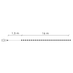 LED svetelná reťaz - 17,5m, 200LED, 8 funkcií, pamäť, IP44, multicolor