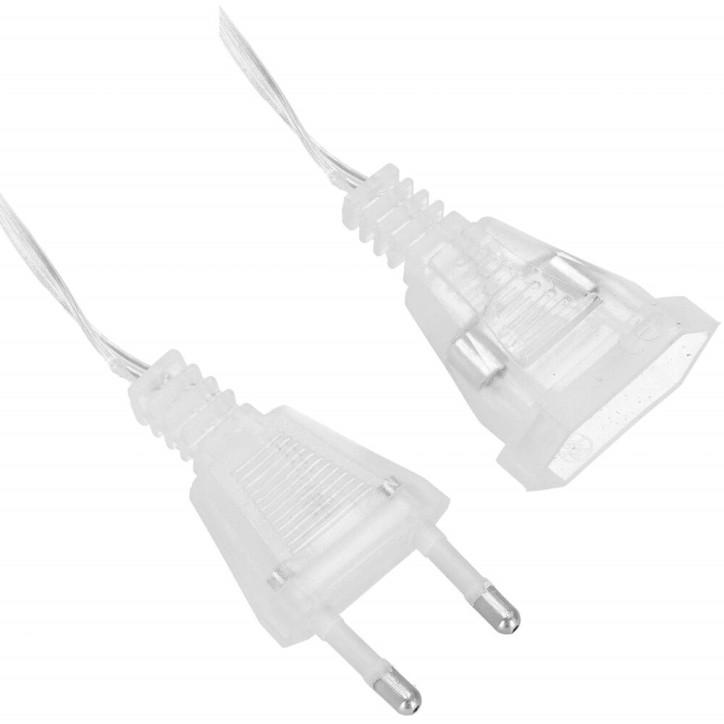 LED záves Vločky a Hviezdy - 2,5x0,65m, 150LED, 8 funkcií, IP20, studená biela
