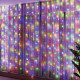 LED svetelný záves - 3x3m, 300LED, 8 funkcií, ovládač, USB, IP44, multicolor