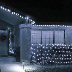 LED svetelná sieť - 2x2m, 144LED, 8 funkcií, pamäť, IP44, studená biela