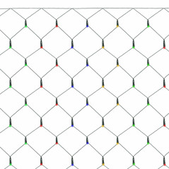 LED svetelná sieť - 2x2m, 144LED, 8 funkcií, pamäť, IP44, multicolor