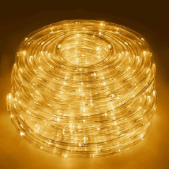 LED svetelná hadica - 10m, 240LED, 8 funkcií, pamäť, IP44, teplá biela