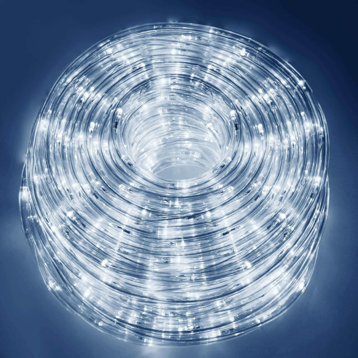 LED svetelná hadica - 10m, 240LED, 8 funkcií, pamäť, IP44, studená biela