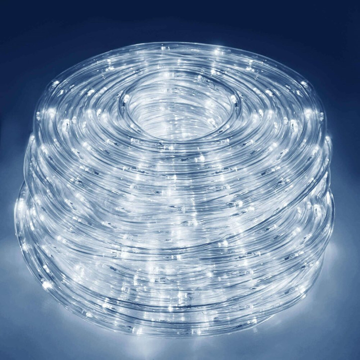 LED svetelná hadica - 10m, 240LED, 8 funkcií, pamäť, IP44, studená biela