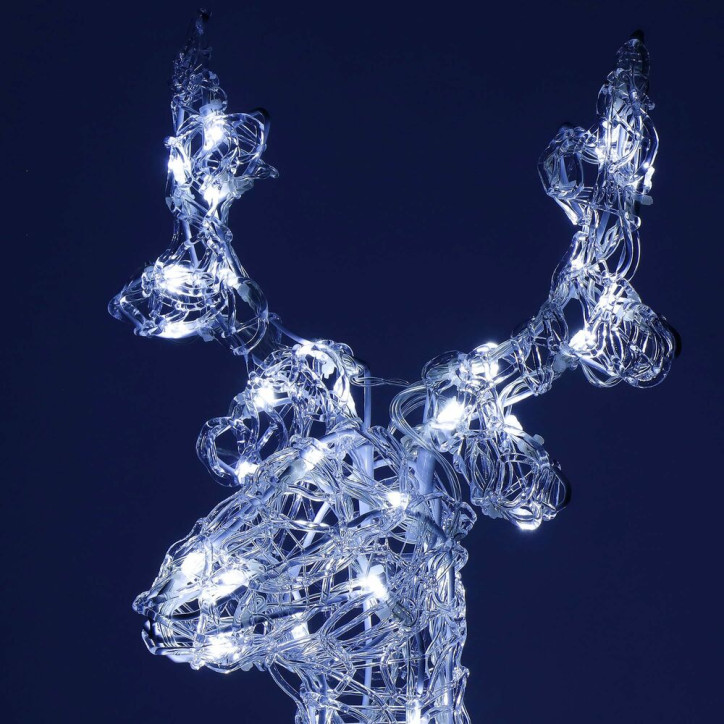 LED Sob - 42cm, 100LED, časovač, IP44, studená biela
