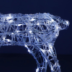 LED Sob - 42cm, 100LED, časovač, IP44, studená biela