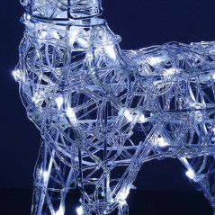 LED Sob - 42cm, 100LED, časovač, IP44, studená biela