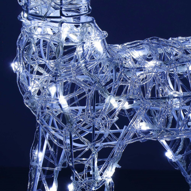 LED Sob - 42cm, 100LED, časovač, IP44, studená biela