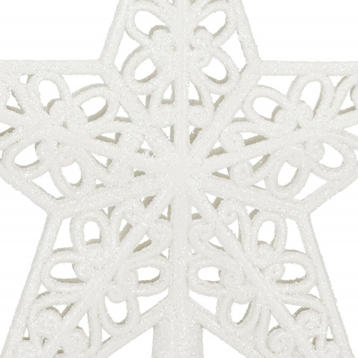 Hviezda na vianočný stromček 21cm biela, vianočná ozdoba