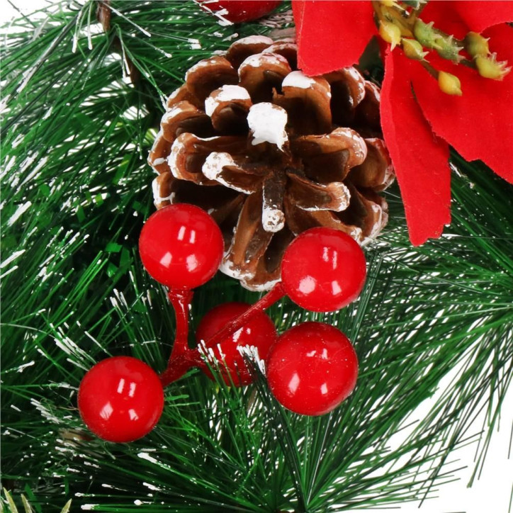 Adventný veniec svietiaci s ozdobami 30cm, vianočné dekorácie