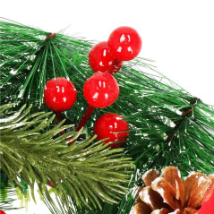 Adventný veniec svietiaci s ozdobami 30cm, vianočné dekorácie