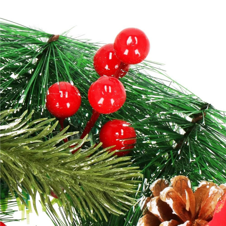 Adventný veniec svietiaci s ozdobami 30cm, vianočné dekorácie