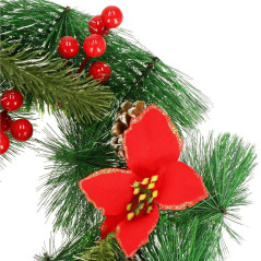 Adventný veniec svietiaci s ozdobami 30cm, vianočné dekorácie