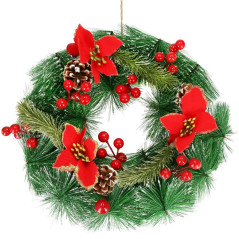 Adventný veniec svietiaci s ozdobami 30cm, vianočné dekorácie