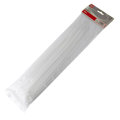 Viazacie sťahovacie pásky 3,6x300 mm, biele, 100 ks