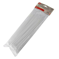 Viazacie sťahovacie pásky 4,8x250 mm, biele, 100 ks