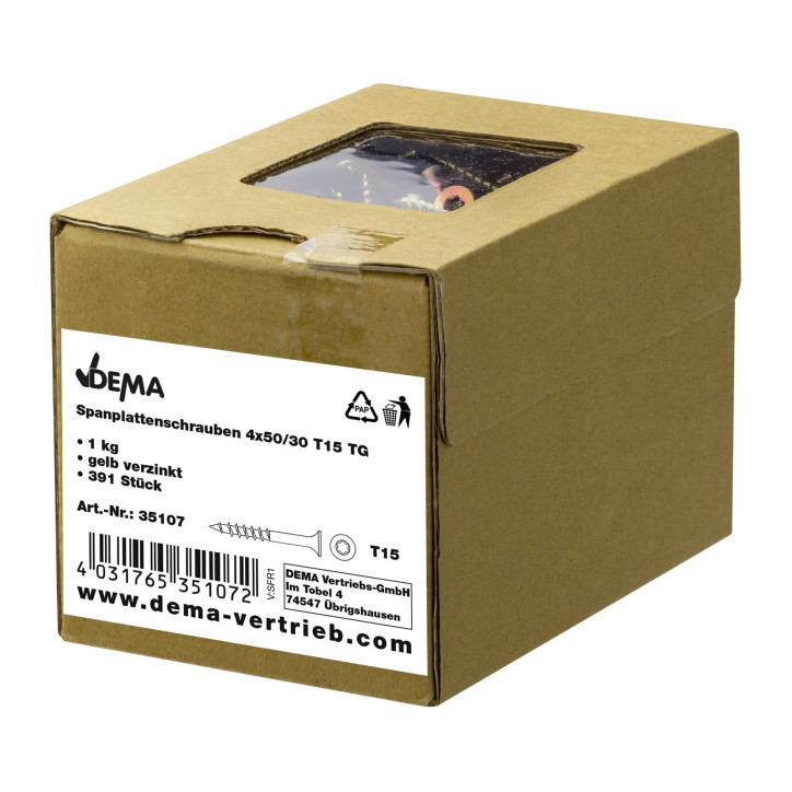 Skrutky do drevotriesky čiastočný závit 4x50/30 T15, 1 kg Skrutky do drevotriesky čiastočný závit 4x50/30 T15, 1 kg