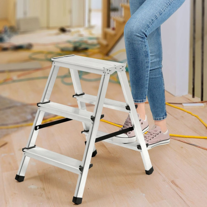 Hliníkové štafle 2x3 stupňa obojstranné DRABEST DD3 HOME