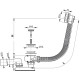Sifón vaňový automat komplet Ø 52 mm, kov