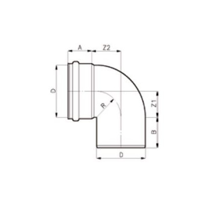 PVC koleno pre kanalizačný systém SN4 100/87°30 KGB